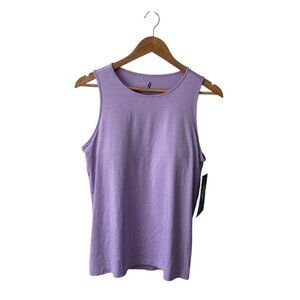 Skechers Los Angeles Purple GoWalk Stripe Shelf Bra Tank Top, New with Tags